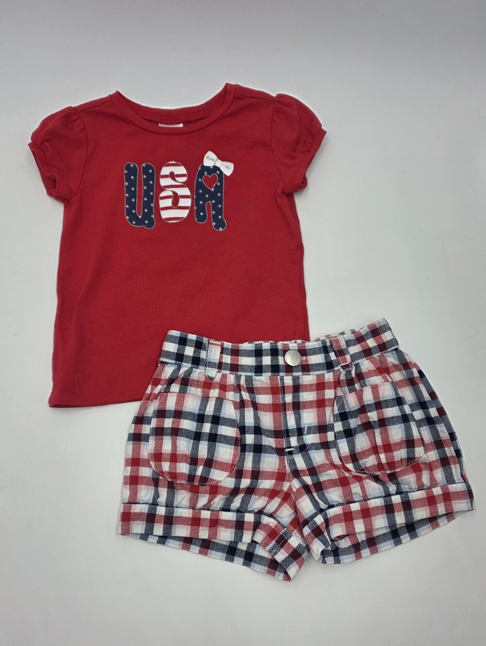 Gymboree baby girl patriotic USA outfit